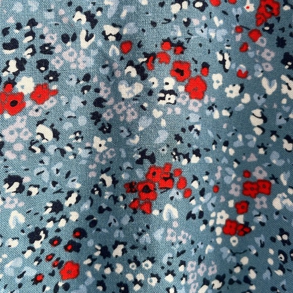 Beachlunchlounge Blue 3/4 Sleeve Tie Front Viscose  Blouse Medium - Picture 11 of 15